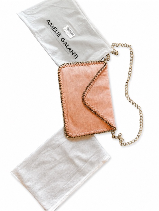 Amelie Galanti Handbags - Amelie Galanti Blush Pink Chain Trim Tote Shoulder Bag